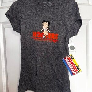 Hooters x Betty Boop 30 Years Graphic Tee Shirt Womens M Gray Collectors item